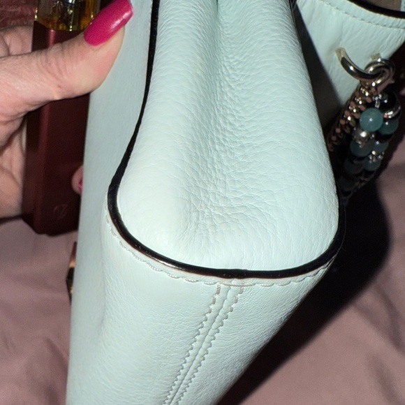 Kate Spade Light Green Shoulder Bag with Gold Chain - Picture 8 of 10